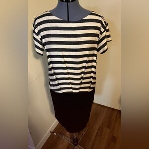 Japanese Dee Flavor Black Women's Cap Sleeve Above The Knee A-Line Dress- Black